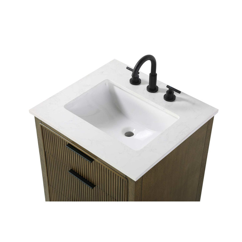 Meuble-lavabo simple 24 po en chêne noisette, Noisette chêne, 24"