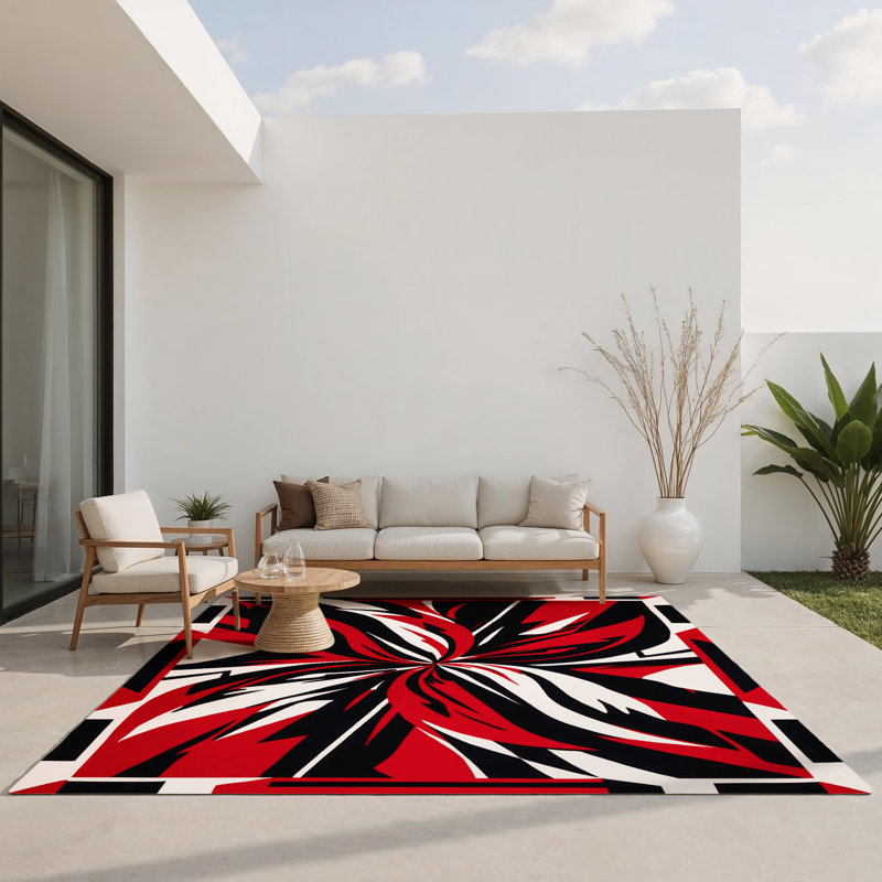 Tapis intérieur et extérieur Ember, Rectangle 4pi x 6 pi