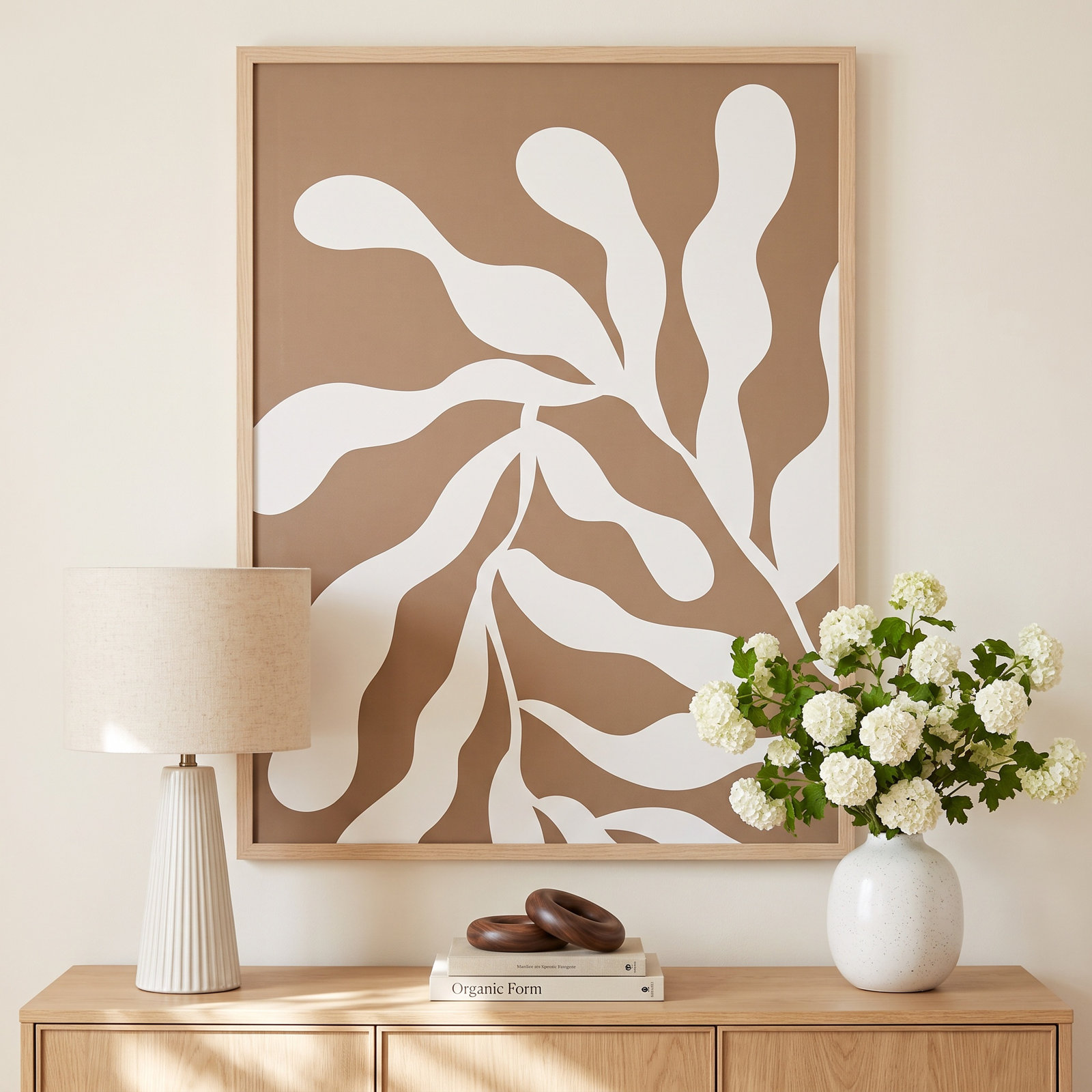 Erminia "Retro Matisse Botanical 1" Print, 41" H x 31" W x 1" D, Brown