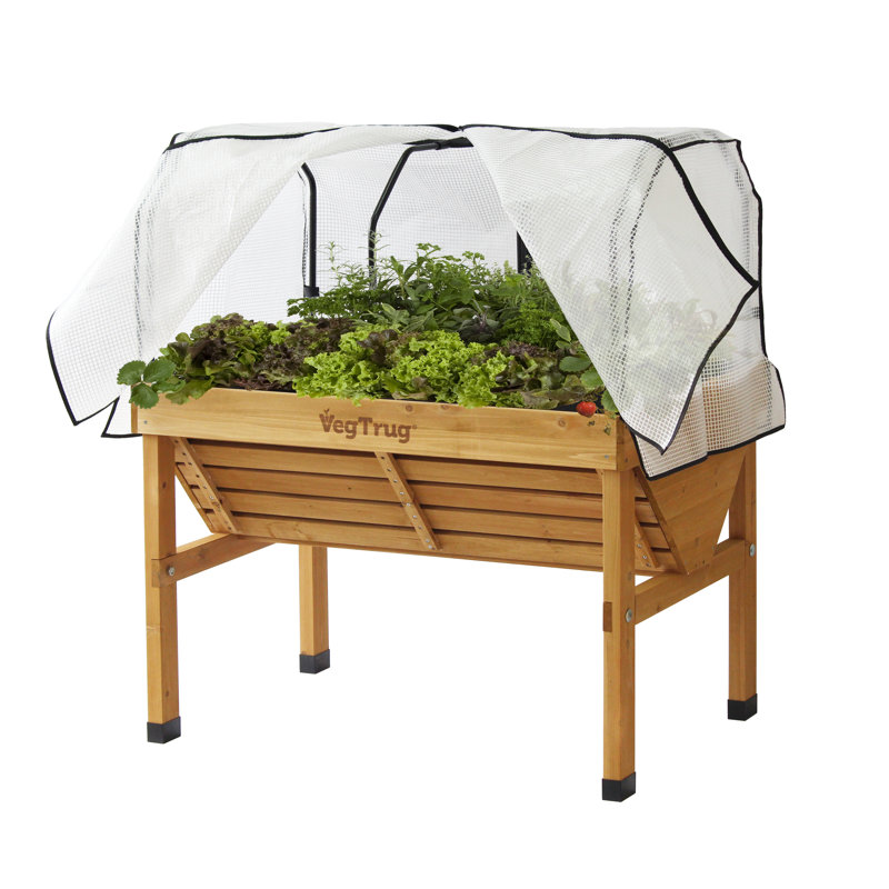 Wood Raised Garden Bed, Natural