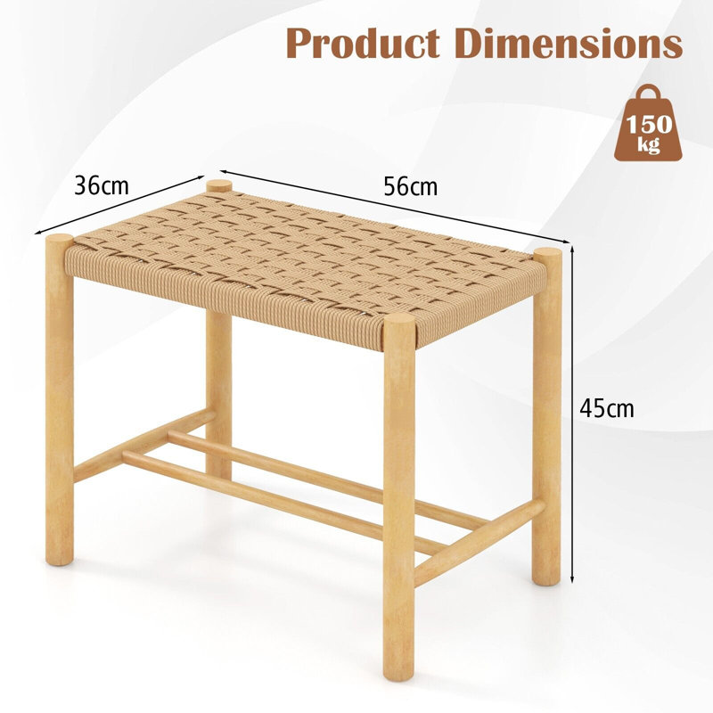 Counter Stool with Solid Wood Frame