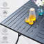 Table carrée pour l'extérieur avec trou pour parasol-94074557