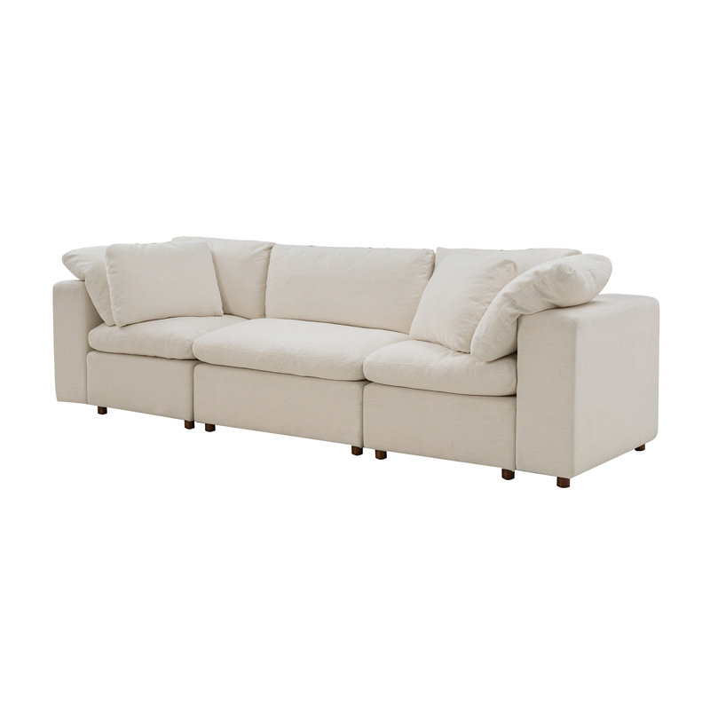 Canapé modulaire surdimensionné en duvet synthétique Alberto, Lin