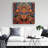 Aztec face - 32"x32" art on canvas