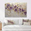 Ensemble de salon mauve lilas mauves et fleurs dorées Melody I-107200948-107200954