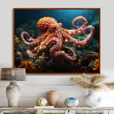 Corail Octopus Serene submersion II - pieuvre, art mural