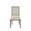 Danielle Oak Square Back Dining Chair - Pecan Sunbrella Linen Dove