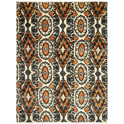 Seychelles Hand-Knotted Ivory/Rust Area Rug