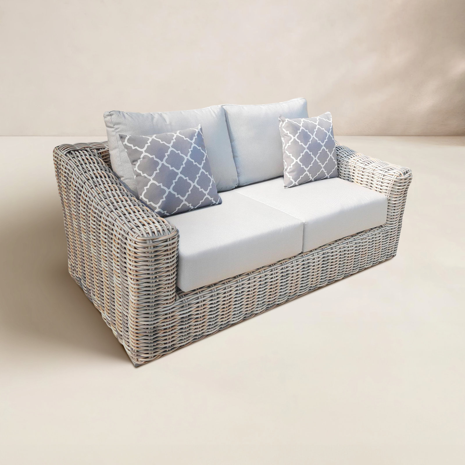 65" Patio Loveseat, Light Gray