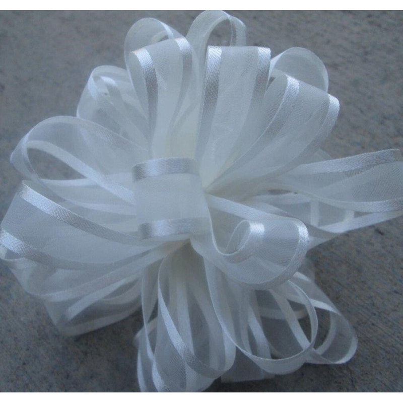 Solid Colour Fabric Shatterproof Ribbon, 1.5" H x 4" W x 4" D, Ivory