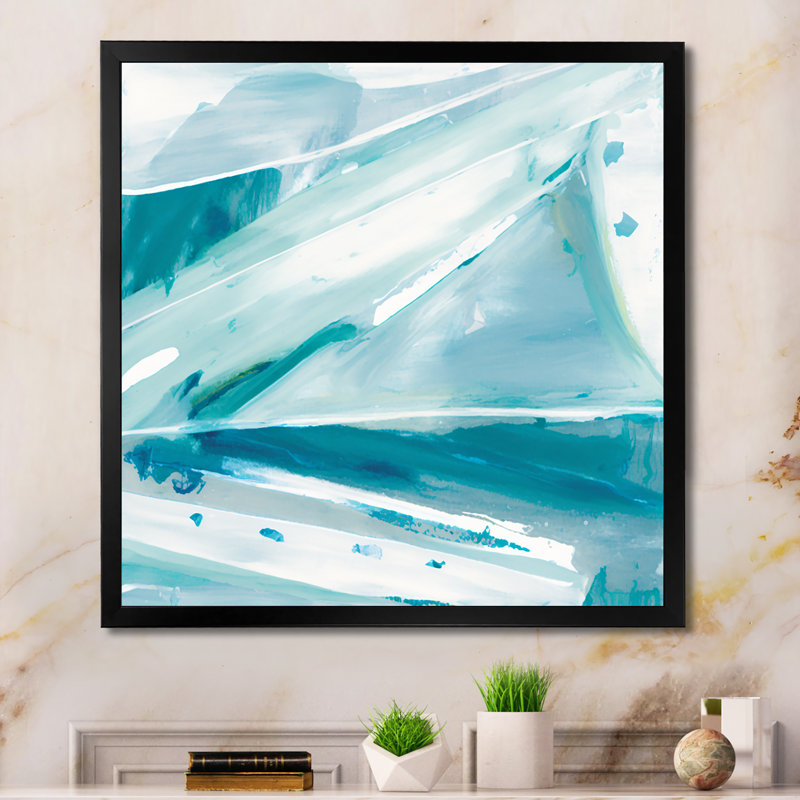«Iceberg II déconstruit», reproduction sur toile, Impression noire sur toile encadrée, L 16 po x H 16 po