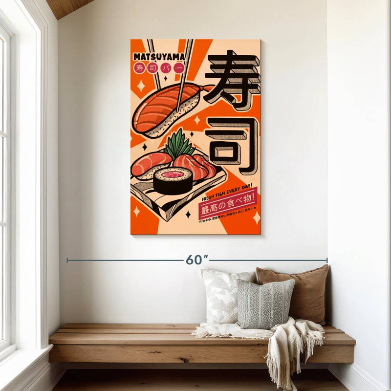 Yarlin Sushi Every Day, 45" H x 30" W