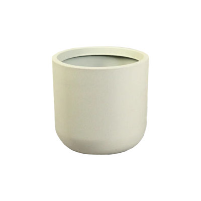 Pot de fleurs moyen en PVC mat blanc - pot léger pour plantes d'intérieur, décoration minimaliste moderne pour la maison et le bureau
