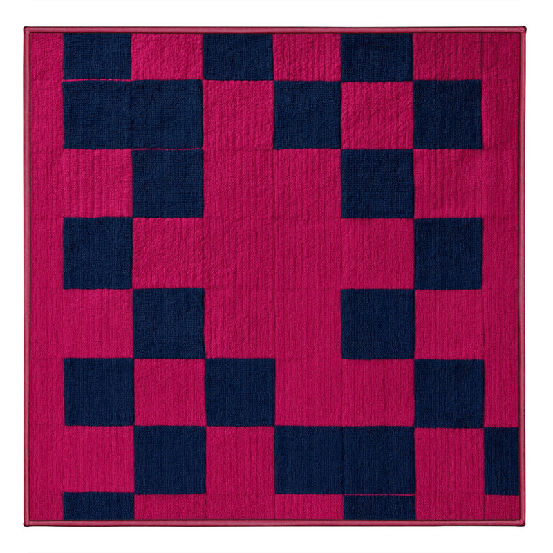Tapis botanique brun lavable à la machine, Carré 4 pi