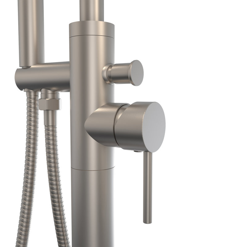 Havana Bathroom Tub Filler with Handshower, Brushed Nickel