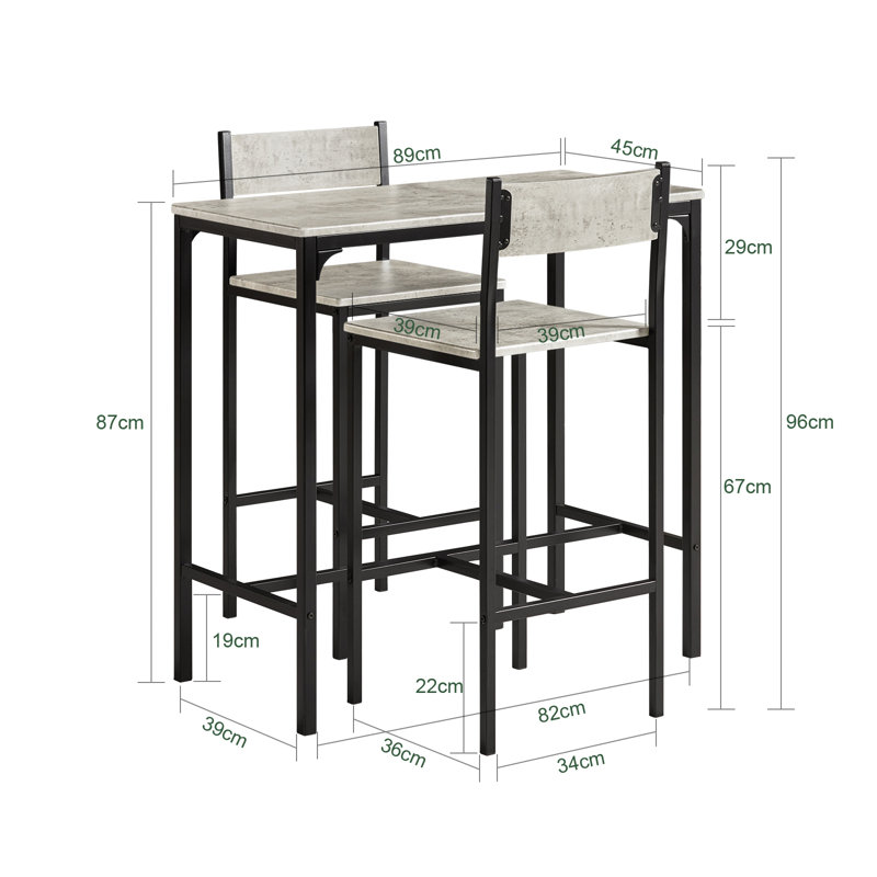 Neerav 89cm Bar Set