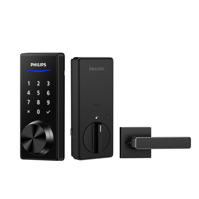 Philips Touchscreen Electronic Deadbolt with Lever, Matte Black