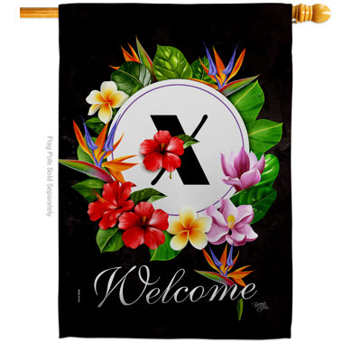 Drapeau de maison tropical en polyester 40 x 28 po à 2 côtés