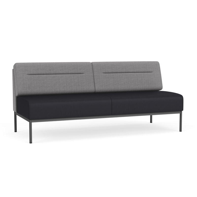Canapé Darsey, Sans alimentation, Gris chambray; noir Patriot Plus, Gris anthracite