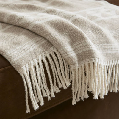 Alberta Cotton Blend Jacquard Soft Throw