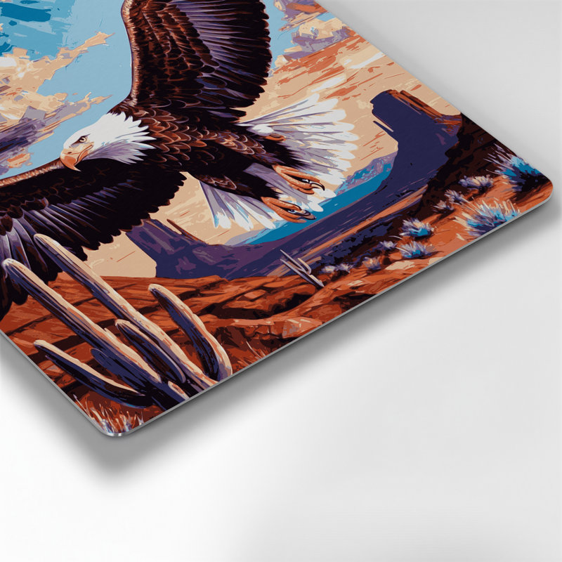 «Southwestern Animals Birds of Prey», art mural en métal 5 bruns, H 96 po x l 96 po x P 0,05 po