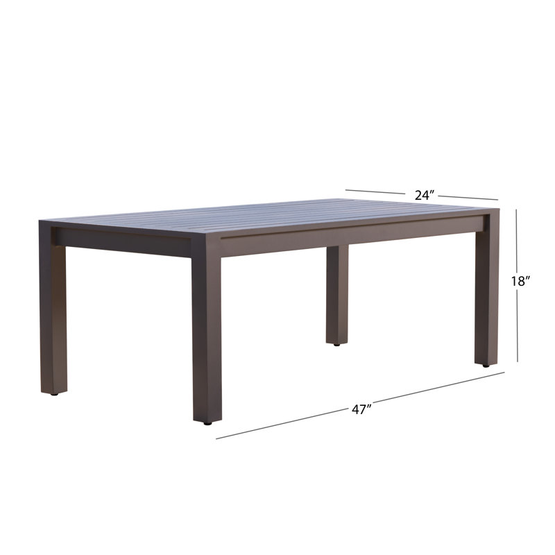Table basse en aluminium, Bleu