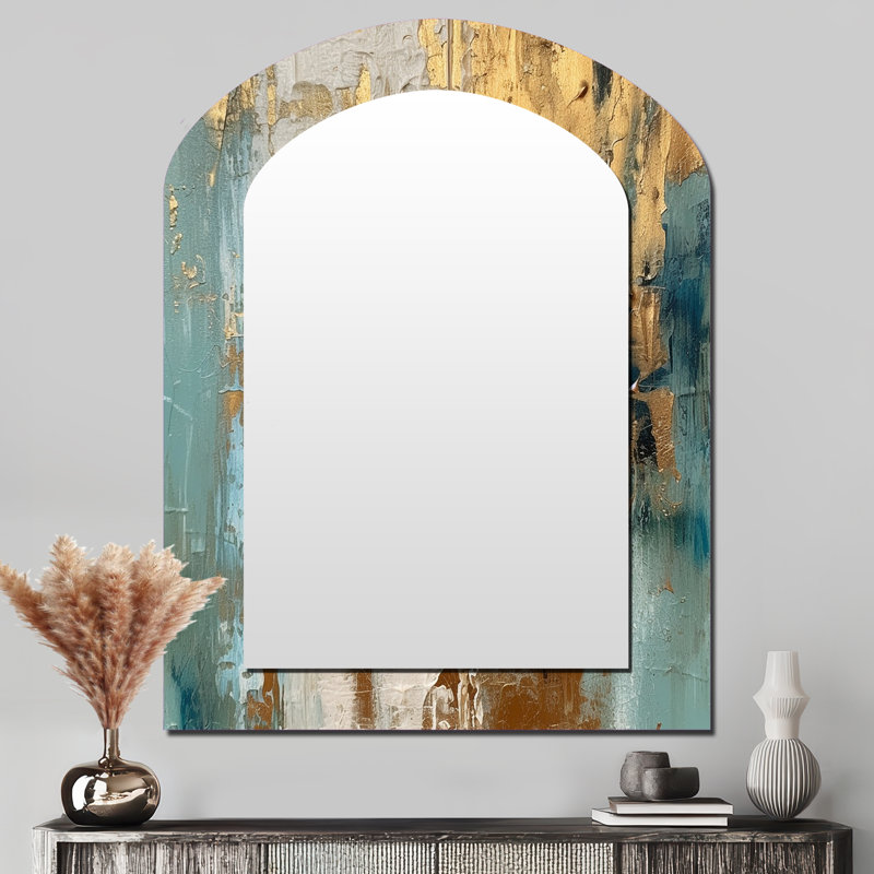 Miroir mural Gilded Daydream VII - Brown, 43 po x 33 po