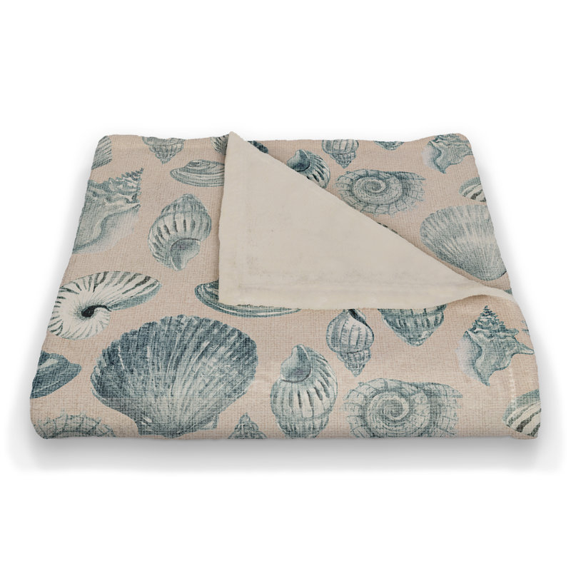 Hand Woven Throw Blanket, Blue/Blush