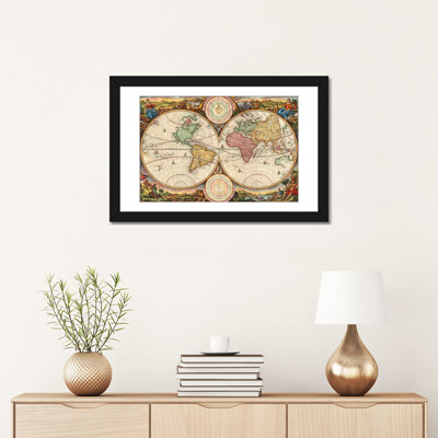 Antique Map of the World in Two Hemispheres (1730)' by Stoopendaal - Gallery-Wrapped Canvas Giclée Print