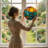 7.8"H Ocean Sunset Stained Glass Window Panel-924756991