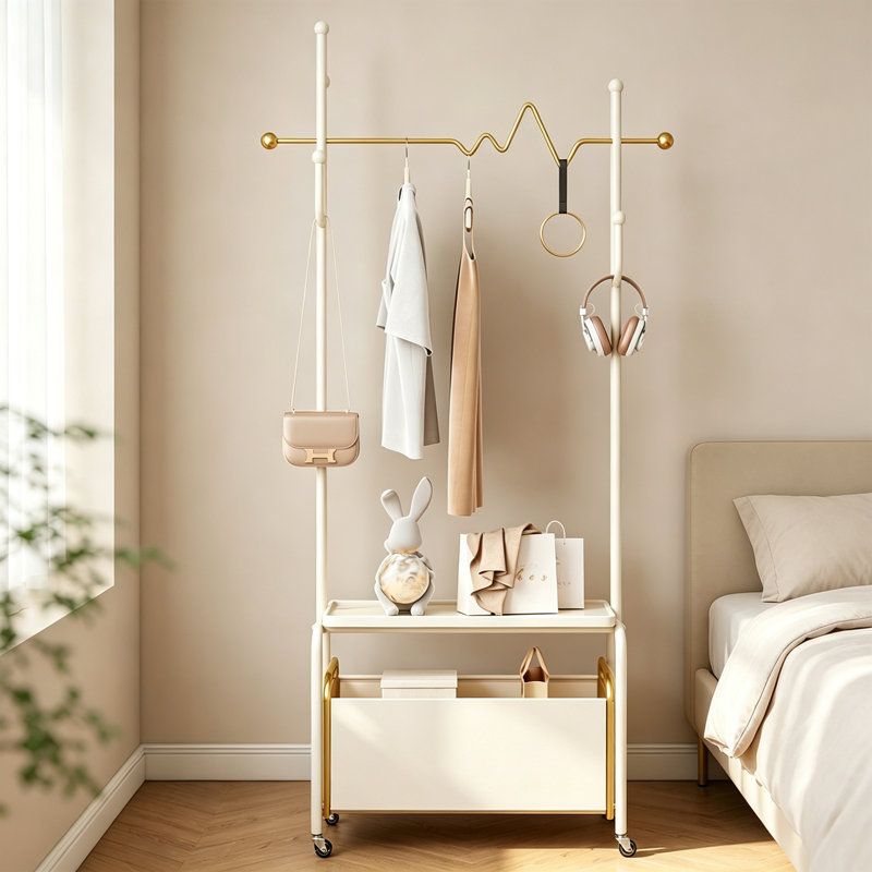 Modern Entryway Coat Rack with Storage
