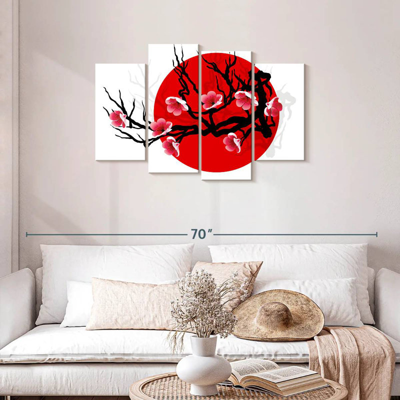 Harnek Blossom On Black, 27" H x 43" W