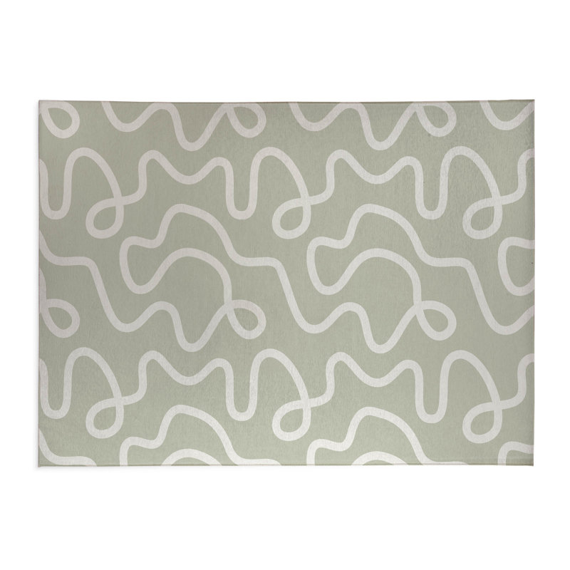 Paillasson Squig, Vert clair, 60" W x 84" L