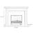 Beige Solid Wood Electric Fireplace