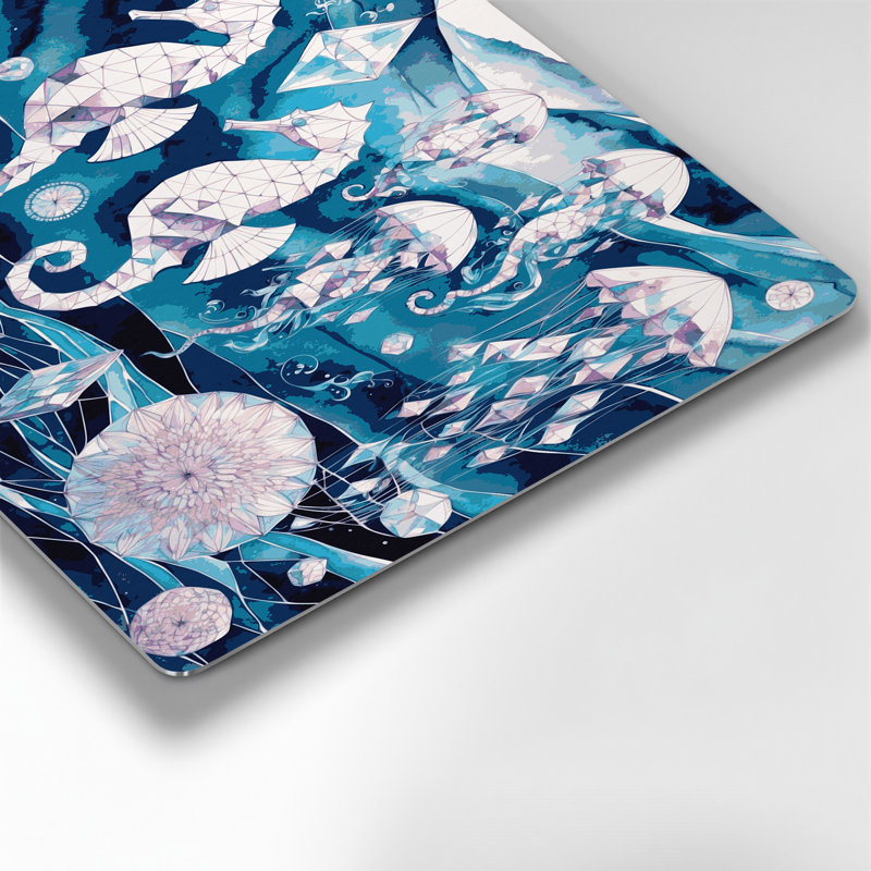Art mural en métal bleu nautique, H 20 po x l 24 po