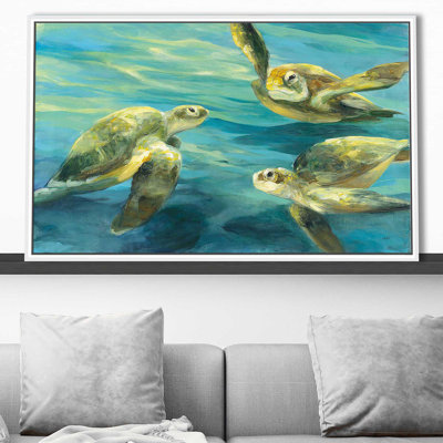 Tortues de mer par Julia Purinton - Peinture