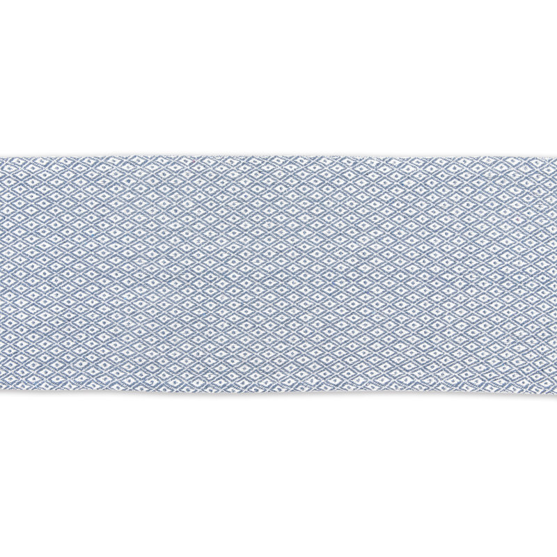Anoka Geometric 100% Cotton Table Runner, French Blue
