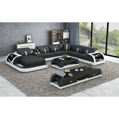Canapé modulaire avec table basse Anto