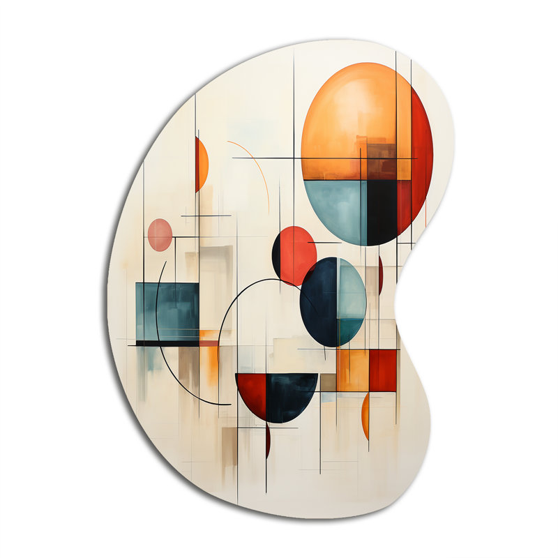 Brixton - Art mural minimaliste asymétrique en métal, reproduction de sculpture murale en forme unique, H 39 po x l 28 po
