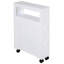 Armoire de rangement à roulettes étroite en bois 6,25 po x 20,5 po x 28,25 po