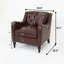 Ensemble de canapé classique en cuir Chesterfield, canapé en cuir de polyuréthane avec capitonnage à boutons en losange, garniture cloutée et pieds en bouleau massif, ensemble de mobilier de salon complet avec coussins décoratifs-55115567