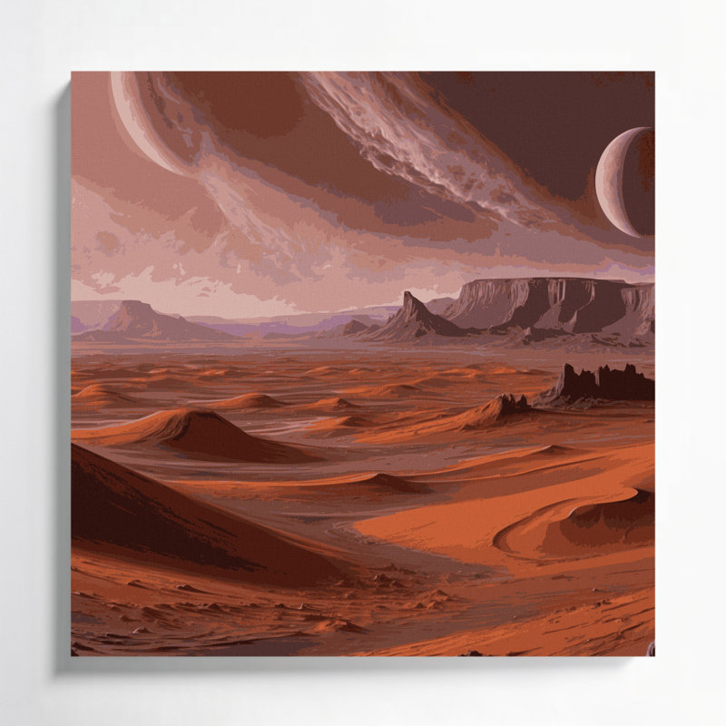Art mural sur toile Space Mars, 12" H x 12" W