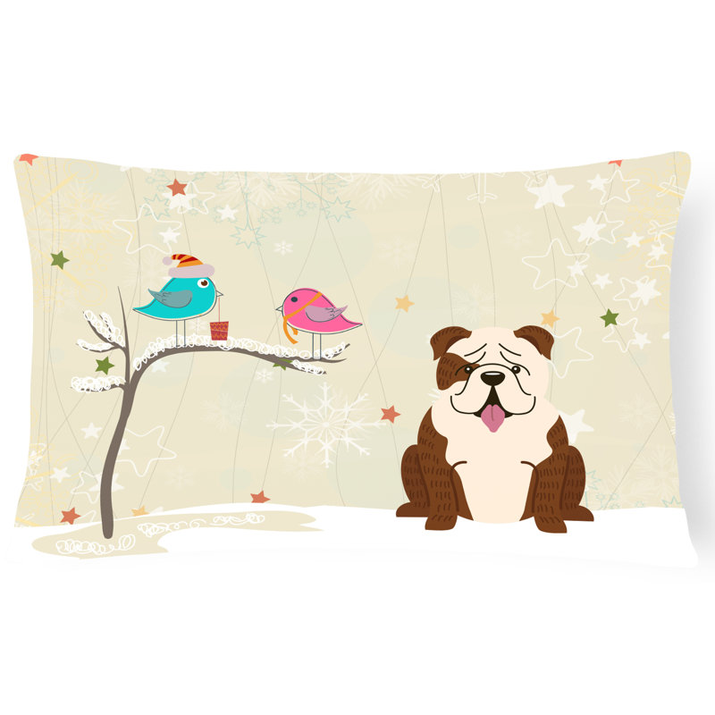 Christmas Outdoor Throw Pillow, White