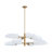 8-Light Glossy Leaf Glass Tiered Chandelier