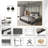Metal Platform Bed with Storage Drawers In Velvet-865308653-865308648