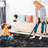 Non-Shedding Washable Area Rug Runner, Low-Pile Non-Slip For Kitchen, Office, Bedroom - 2'6''X10'  Black Washable, Non-Slip, Dining Room,