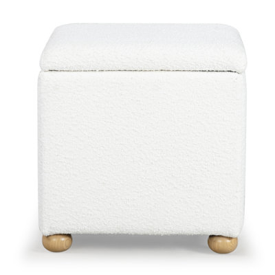 Becka Square Boucle Storage Ottoman