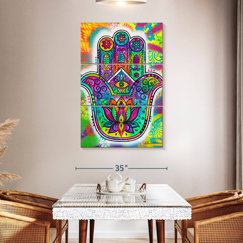 Kerrick psychédélique Hamsa, H 50 po x l 32 po