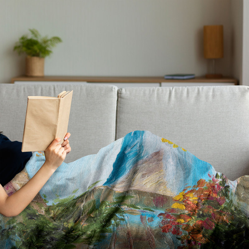 Hand Woven Throw Blanket, 50" x 70"