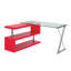 Folden Modular L-Shaped Glass Computer Desk-813790375